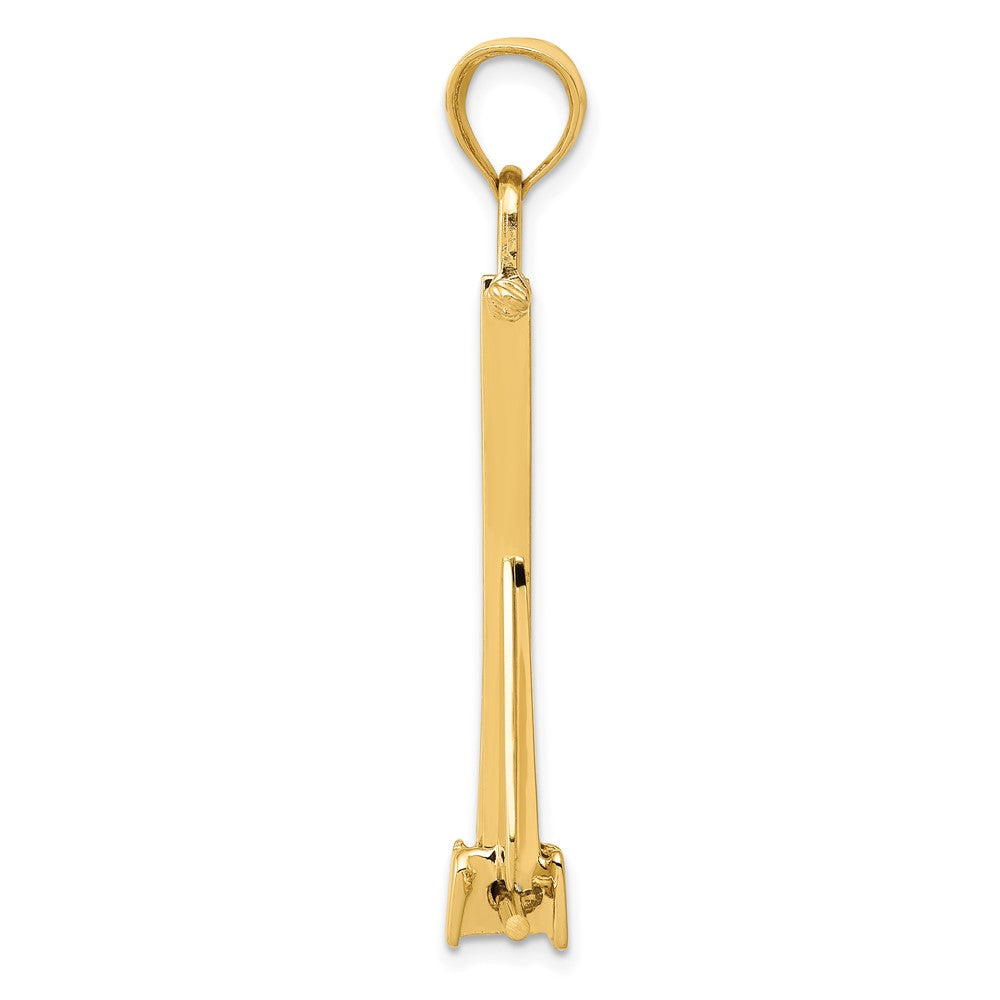 Gold Polished T-bar Anchor Pendants
