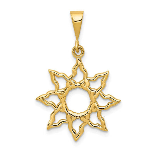 Gold Polished Celestial Pendants