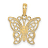 10k Filigree Butterfly Charm