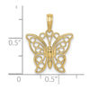 10k Filigree Butterfly Charm