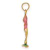 Gold Polished Flamingo Pendants