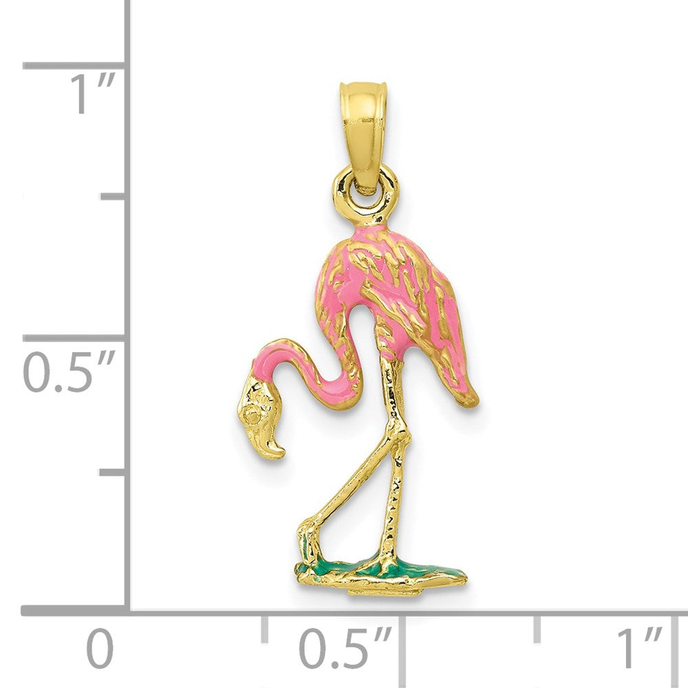 Gold Polished Flamingo Pendants