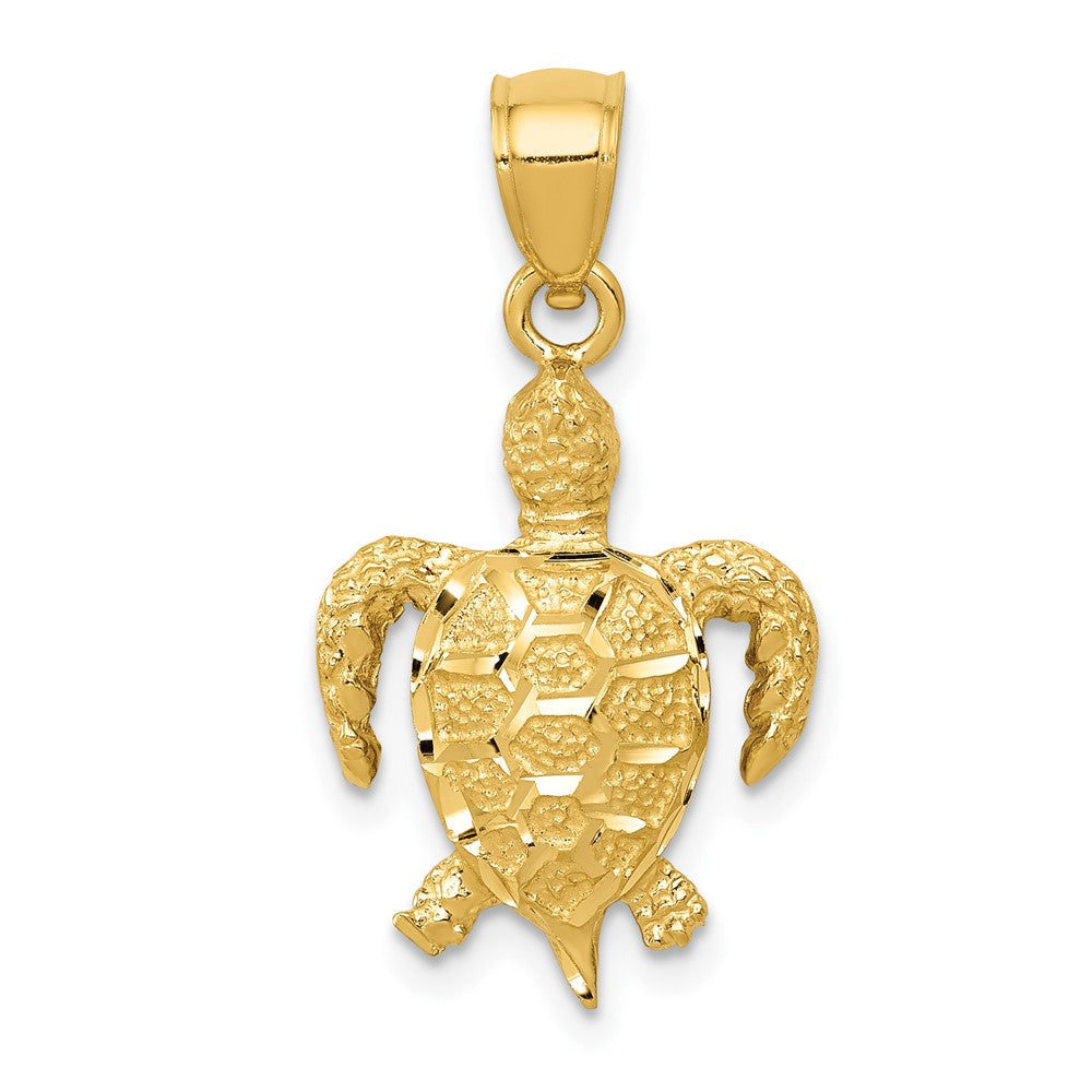 Gold Polished Turtle Pendants