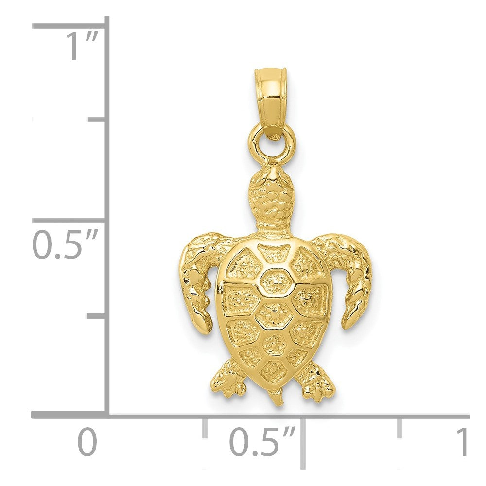 Gold Polished Turtle Pendants