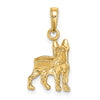 Gold Polished Dog Pendants