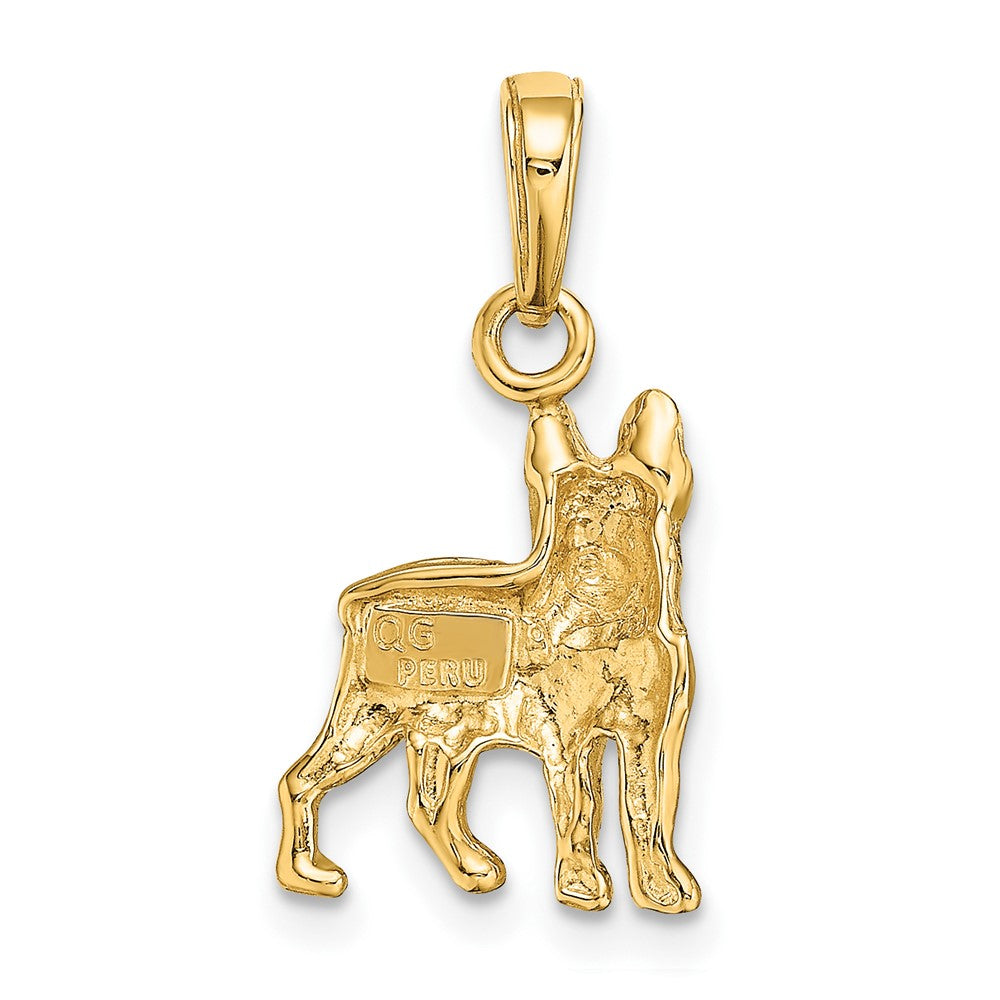 Gold Polished Dog Pendants