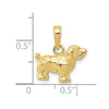 Gold Polished Dog Pendants