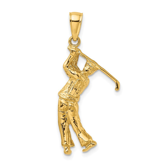 Gold Polished Golf Pendants