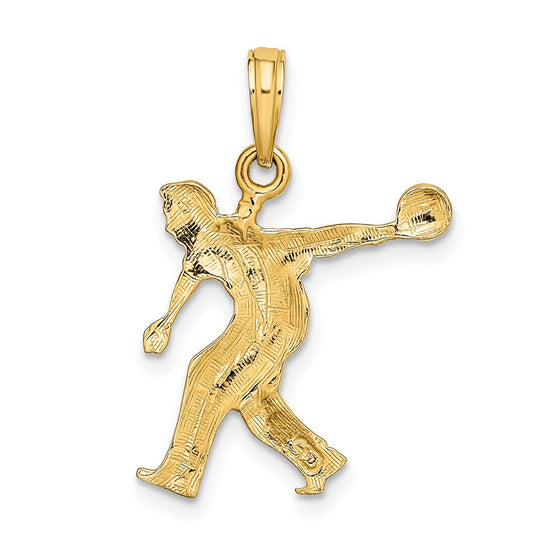 Gold Polished Bowling Pendants
