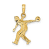 Gold Polished Bowling Pendants
