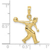 Gold Polished Bowling Pendants