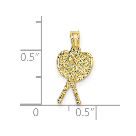 Gold Polished Tennis Pendants