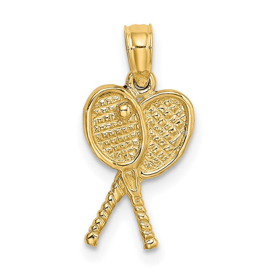 Gold Polished Tennis Pendants