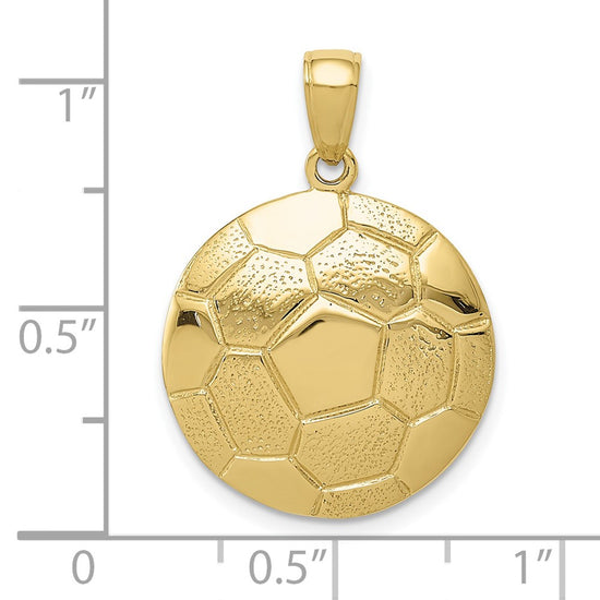 Gold Polished Soccer Pendants