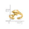 Gold Polished Dolphin Toe Rings