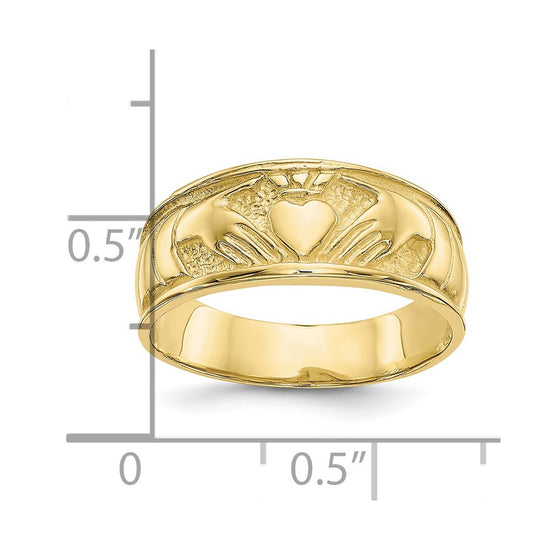 Gold Polished Claddagh Rings