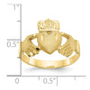 10k Polished Men's Claddagh Ring