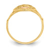 10K Two-tone Diamond-Cut 15 Heart Ring