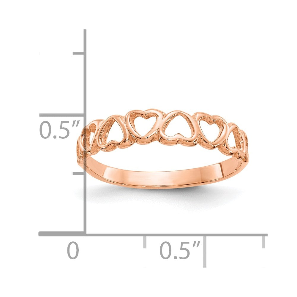 Gold Hearts Rings