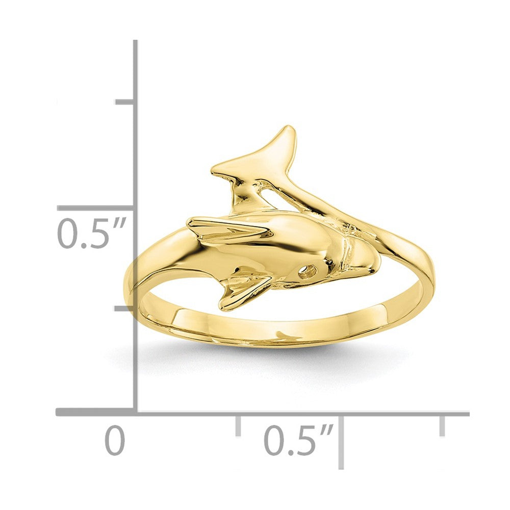 Gold Polished Dolphin Rings