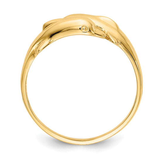 Gold Polished Dolphin Rings