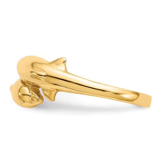 Gold Polished Dolphin Rings