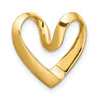 Gold Polished Heart Chain Slide