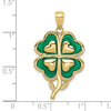 Gold Polished Four Leaf Cl.over Pendants
