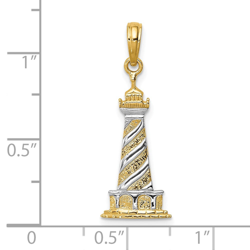 Gold Polished Lighthouse Pendants
