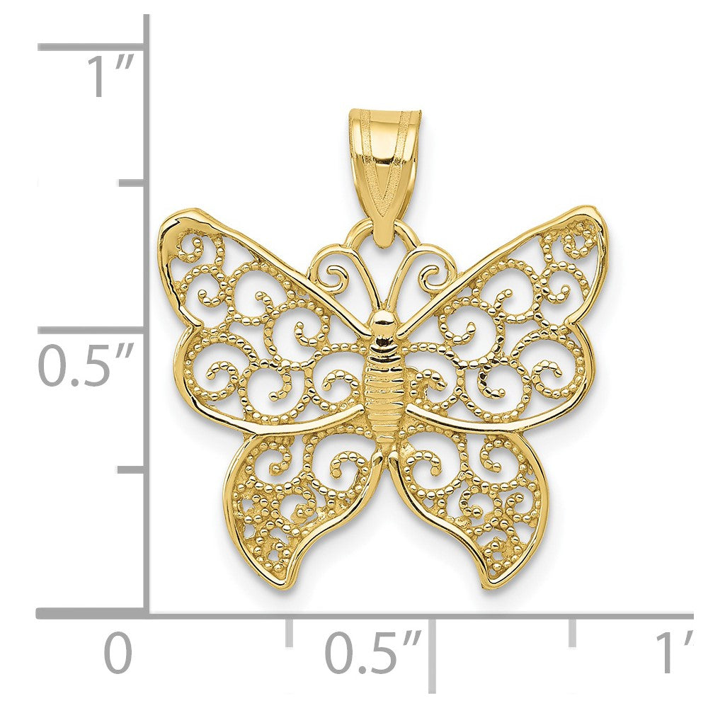 Gold Polished Butterfly Pendants