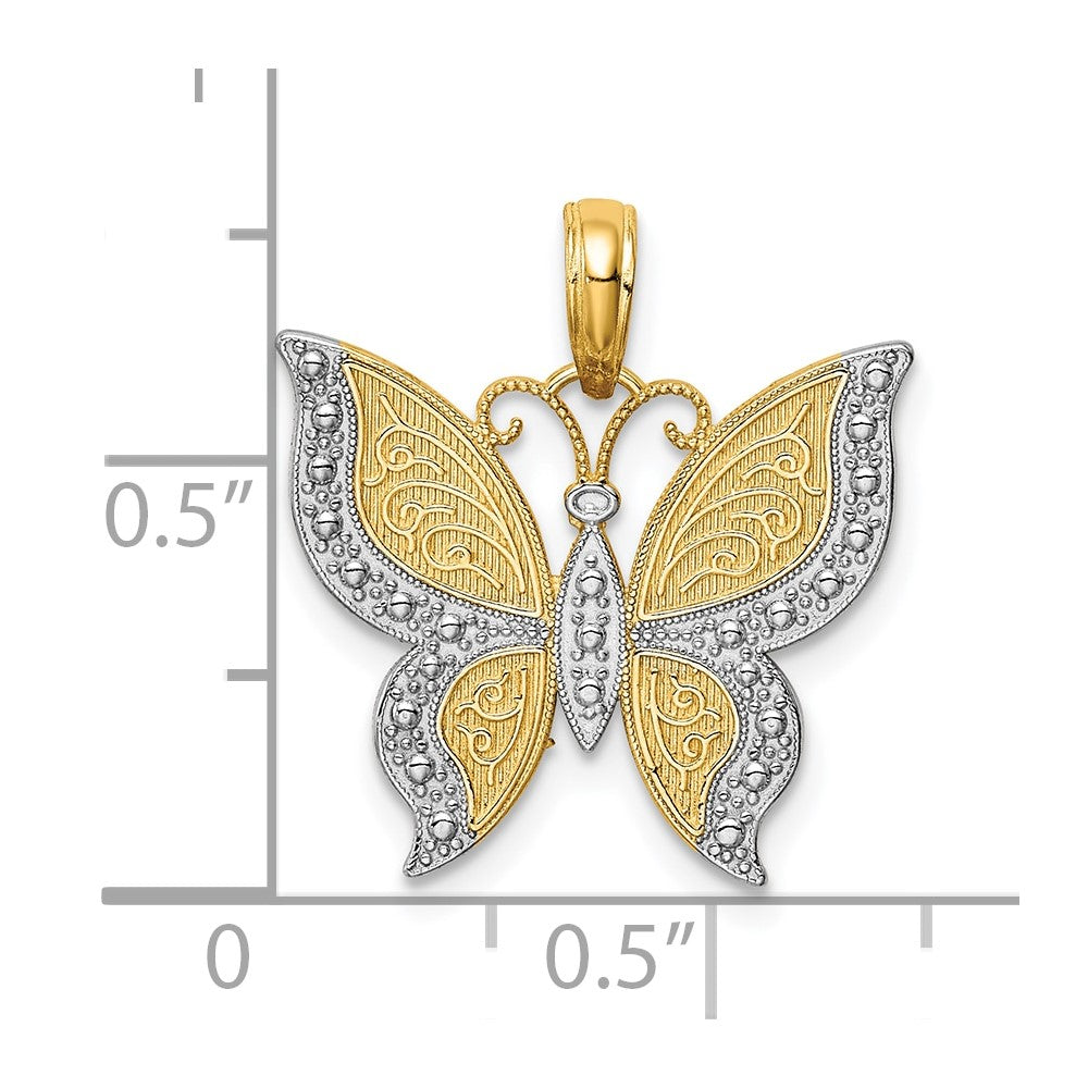Gold Polished Butterfly Pendants