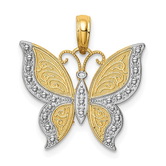 Gold Polished Butterfly Pendants