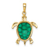 Gold Polished Turtle Pendants
