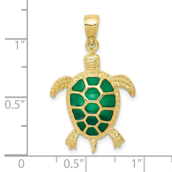 Gold Polished Turtle Pendants