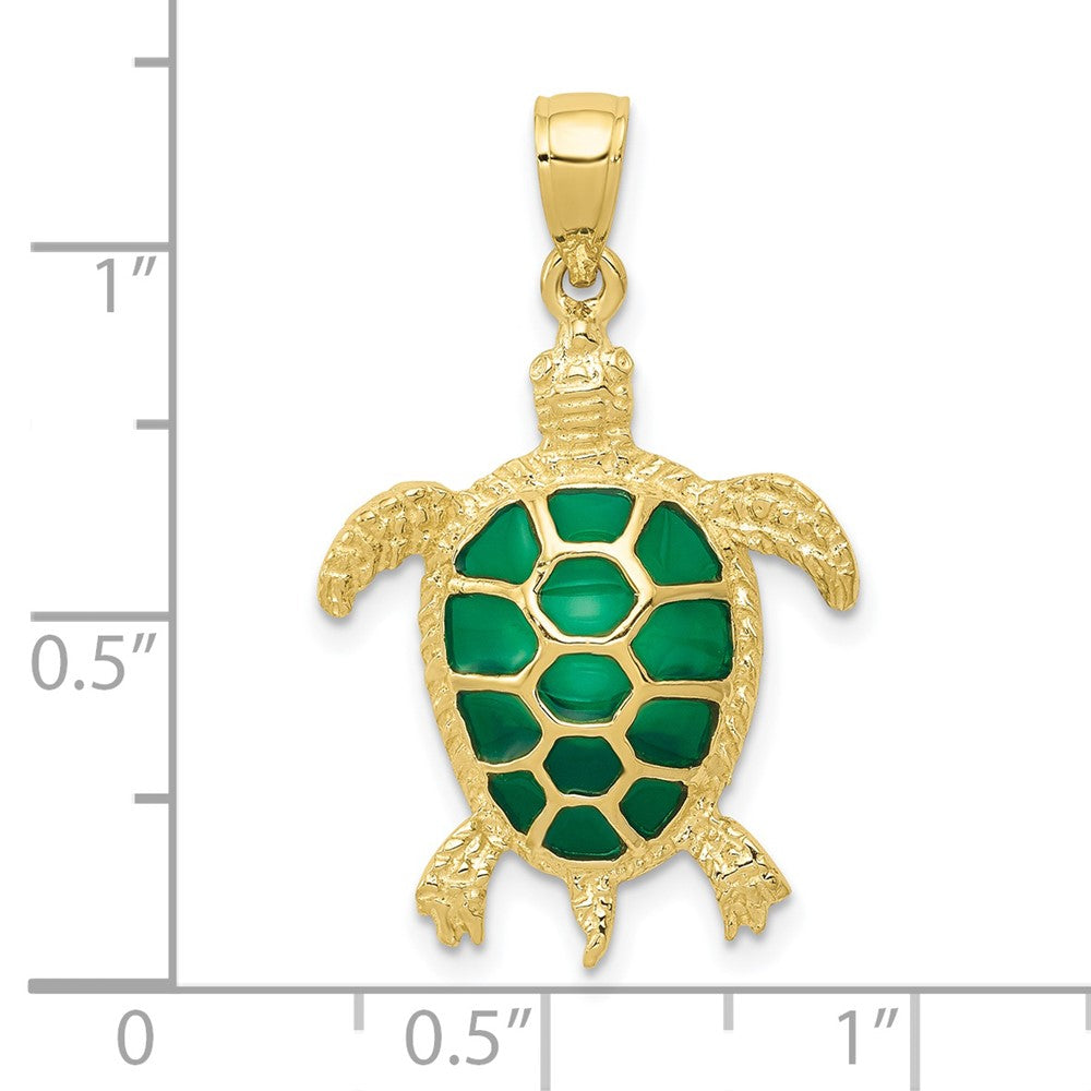Gold Polished Turtle Pendants