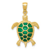Gold Polished Turtle Pendants