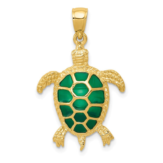 Gold Polished Turtle Pendants