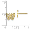 Gold Butterfly Post Earrings