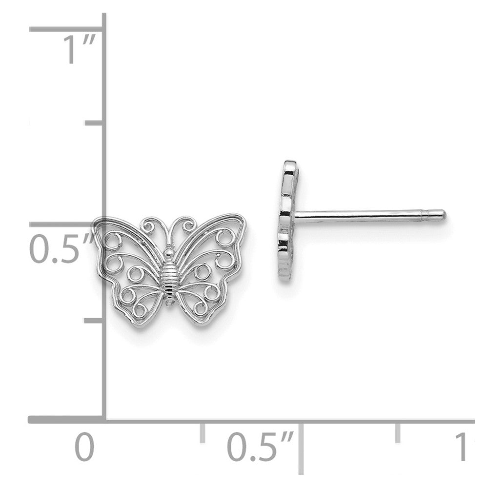 Gold Butterfly Post Earrings