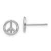 Gold Peace Symbol Post Earrings