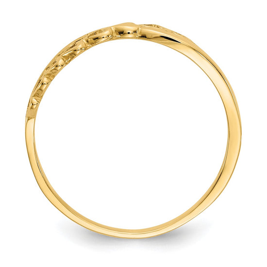 Gold Polished Heart Rings