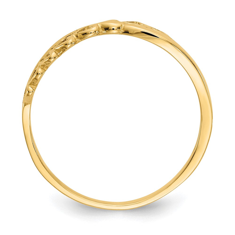 Gold Polished Heart Rings