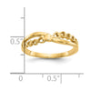 Gold Polished Heart Rings