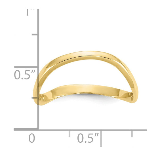 Gold Polished Wave Thumb Rings