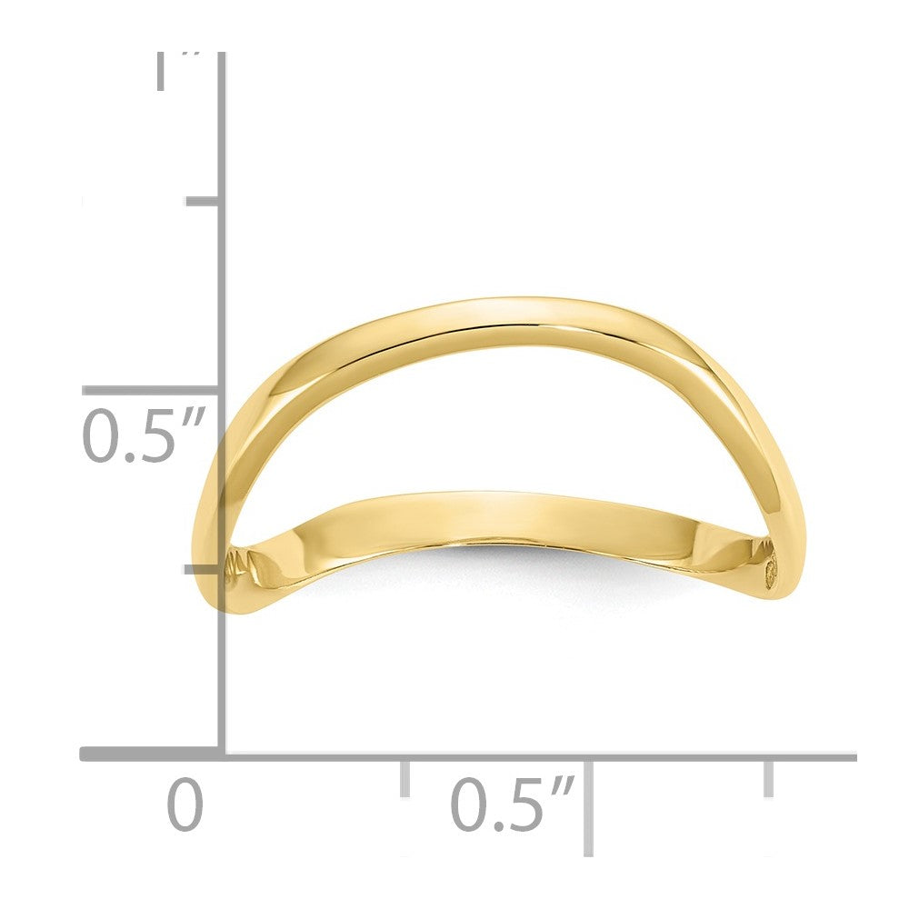 Gold Polished Wave Thumb Rings