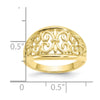 Gold Polished Fleur De Lis Rings