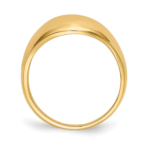 10K 10mm Domed-top Tapered Cigar Band Ring