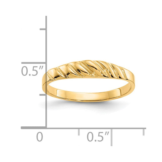 Gold Polished Valley Dome Rings