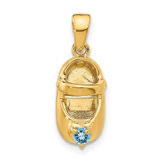 Birthstone Engraveable Baby Shoe Charms