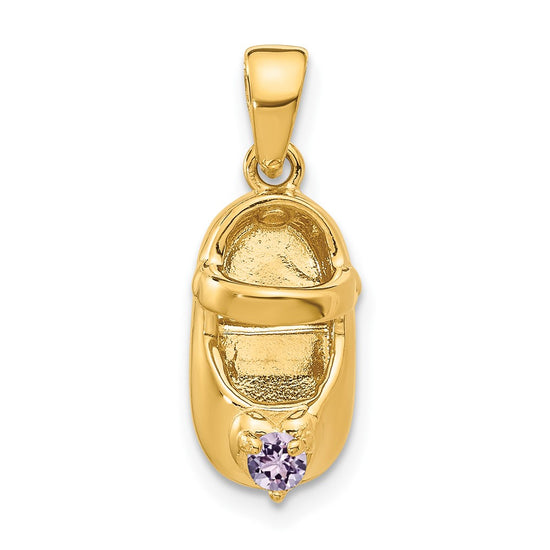 Birthstone Engraveable Baby Shoe Charms